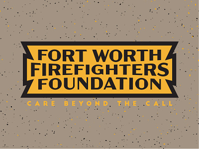 FW Firefighters Foundation art deco black brand and identity branding design logo logo design yellow