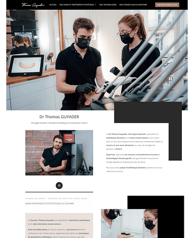 Dentiste - Site web Paris design siteinternet siteweb uidesign webdesign webdesigner