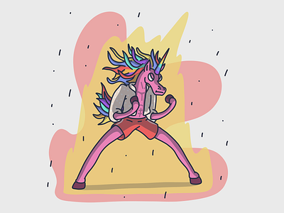 Mr Unicorn character concept cute fanart fortnite illustration kawaii sticker unicorn