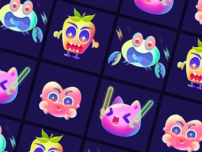 The elves have gathered ui 冷暖色 图标 插画 立体 设计 集合