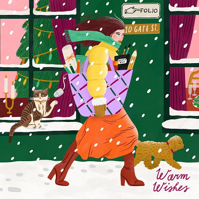 Holiday Card bodil jane character christmas digital folioart illustration snow