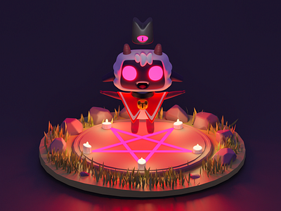 Cult of the lamb — 3D illustration 3d 3d art 3d ilustration 3d modeling blender blender 3d illustration
