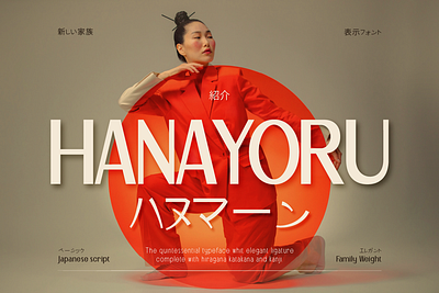 Hanayoru branding custom font editorial design editorial font elegance elegant elegant font font font design font style japanese font lettering magazine modern modern font poster sans serif type design typeface typography