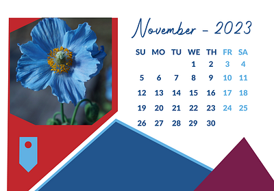 Calendar Design blue flower branding calendar design design graphic design illustration logo typography ui ux vector