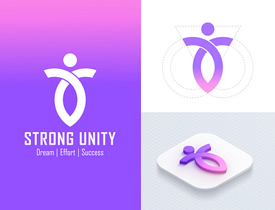 Strong Unity Logo Design brand design branding chat logo community logo connection logo design graphic design graphio groups logo logo logo design message minimal minimalist logo people logo relation logo social relation logo strong unity logo strong unity logo design unity logo