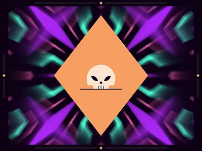 MAGIC JUMP SKULL! animated animation hallowen kaleidoschope magic mosaic motion muertos skull