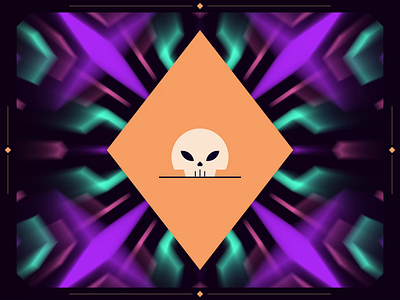 MAGIC JUMP SKULL! animated animation hallowen kaleidoschope magic mosaic motion muertos skull