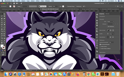 Mad Cat Esport Mascot Logo animation esport graphic design logo