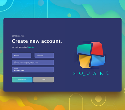 Sign Up Page app branding clean dark design graphic design illustration login logo mobile sign up ui ux vector web
