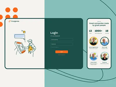 ProAgenda Website Pages about us branding design form golf graphic design illustration interface line illustration login logo marketing registration ui user experience ux web web design web illustration website