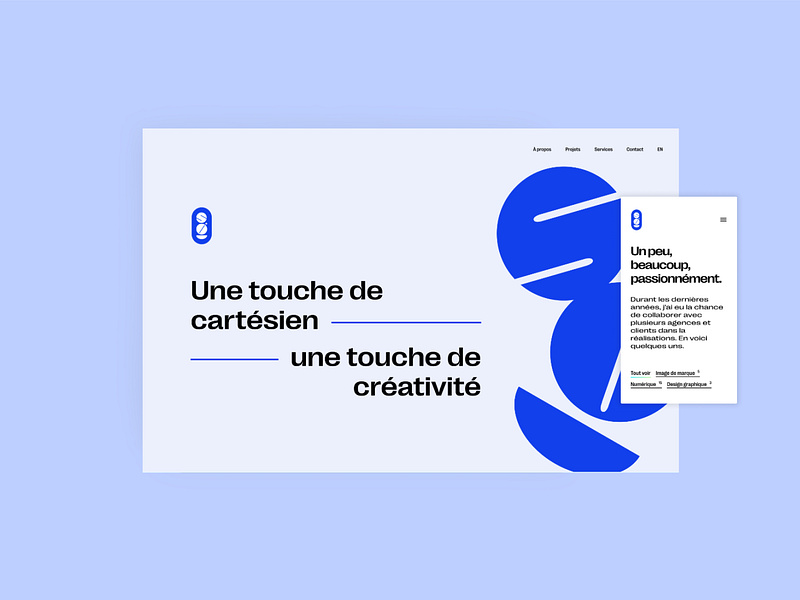 New portfolio online ✨ blue branding designer minimal montreal pangram portfolio typography ui webdesign website