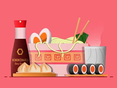 Chopsticks away!! 3d animation branding graphic design logo motion graphics ui