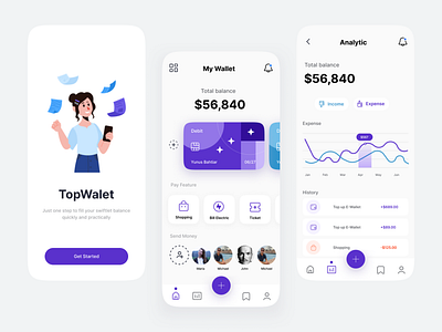 Top E-Wallet - Digital Wallet App 3d animation branding digital payment app digital wallet app ewallet app ewallet mobile app fintech app illustration landing page mobile app payment app payment mobile app payment web ui wallet app web design