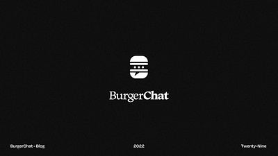 BurgerChat Logo branding design graphic design logo logo design typography vector