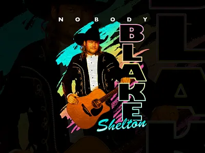 Blake Shelton - Nobody 90s Brush 90s apparel bandmerch blake shelton brush stroke country country music design fashion merch retro retro country shirt vintage