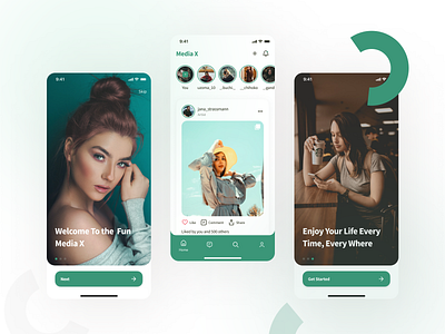 Social Media App chat clean luxury messanger minimal mobile app social media uiux