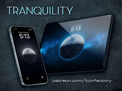 Tranquility Wallpaper (FREE) dark mode iconfactory lock screen milky way moon nasa nature photography space stars wallpaper