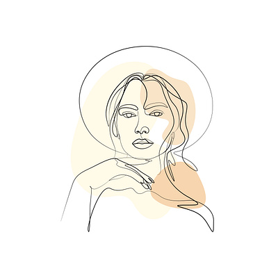 beautiful girl face drawing line art illustration free vector design illustration line art line art illustration line drawing minimalist minimalist art vector art