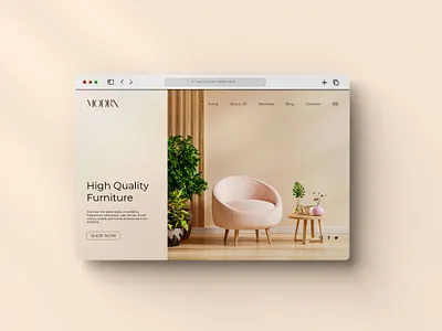 Online Furniture Store Landing Page adobe design furniture landing page online store ui web design website website design