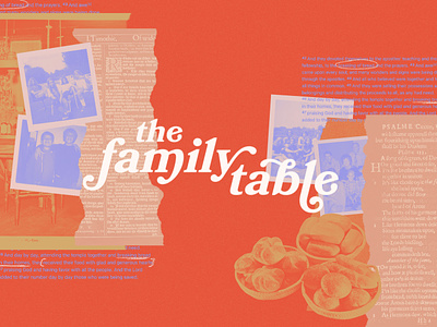 sermon graphic: the family table bookmania christian church design collage colorful design family fun orange photoshop retro sermon graphic sermon notes table