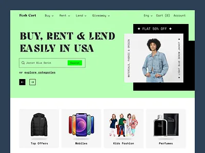 Fesh Cart E-commerce Web Design best ecommerce web design checkoutflow cleanuidesign ecommerceplatform figmadesign fooddeliveryui freshmarketui groceryappui landing page design onlineshoppingux productpagedesign responsive website design responsivewebdesign shopify website design social media poster design uiinspiration uiux uxuidesign web design website redesign