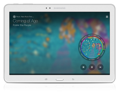 Samsung Milk Music - Tablet App (Dial State) app design design management experience design information architecture interaction design mobile mobile apps music product design service design tablet ui user experience user interface ux ux design visual design