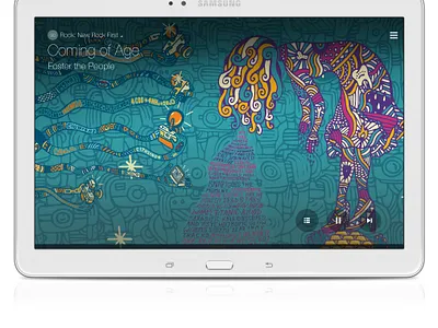 Samsung Milk Music - Tablet App (Non-Dial State) app design design management experience design information architecture interaction design mobile mobile apps music product design service design tablet ui user experience user interface ux ux design visual design