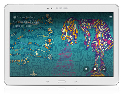 Samsung Milk Music - Tablet App (Non-Dial State) app design design management experience design information architecture interaction design mobile mobile apps music product design service design tablet ui user experience user interface ux ux design visual design