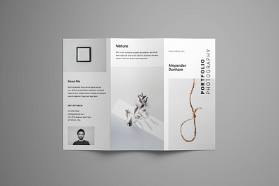 Free Trifold Photography Portfolio branding brochure design indesign layout design photography portfolio template trifold