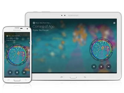 Samsung Milk Music - Mobile & Tablet Apps (Dial State) app design design management experience design information architecture interaction design mobile mobile apps music product design service design tablet ui user experience user interface ux ux design visual design