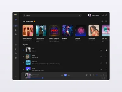 Концепция музыкального проигрывателя app design graphic design