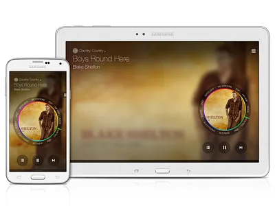 Samsung Milk Music - Mobile & Tablet Apps (Dial State) app design design management experience design information architecture interaction design mobile mobile apps music product design service design tablet ui user experience user interface ux ux design visual design