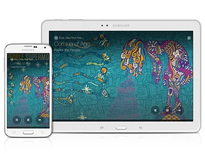 Samsung Milk Music - Mobile & Tablet Apps (Non-Dial State) app design design management experience design information architecture interaction design mobile mobile apps music product design service design tablet ui user experience user interface ux ux design visual design