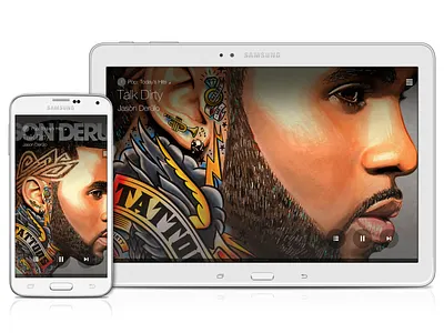 Samsung Milk Music - Mobile & Tablet Apps (Non-Dial State) app design design management experience design information architecture interaction design mobile mobile apps music product design service design tablet ui user experience user interface ux ux design visual design