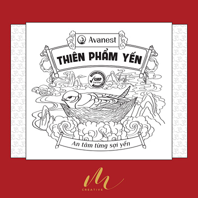 Thiên Phẩm Yến sketching bird nest branding graphic design illustration packaging