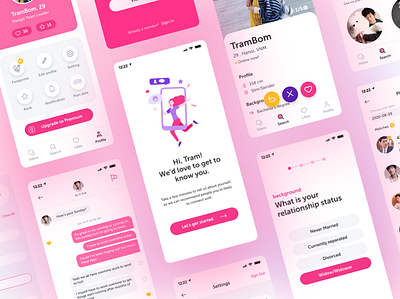 Mobile App - A Dating Platform app branding design graphic design ui ux