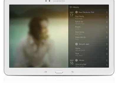 Samsung Milk Music - Tablet App (History) app design design management experience design information architecture interaction design mobile mobile apps music product design service design tablet ui user experience user interface ux ux design visual design
