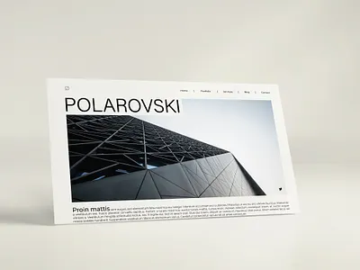 POLAROVSKI Architecture Landing Page adobe architecture building design landing page online shop polarovski ui web design website