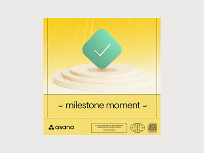 Calm the Work Worries Playlist: milestone moments 3d animation asana branding design graphic design illustration motion graphics