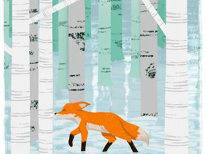 Snow Day for Felicity Fox book illustration childrens book digital illustration flat illustration fox fox illustration foxes graphic design illustration procreate snow snow illustration