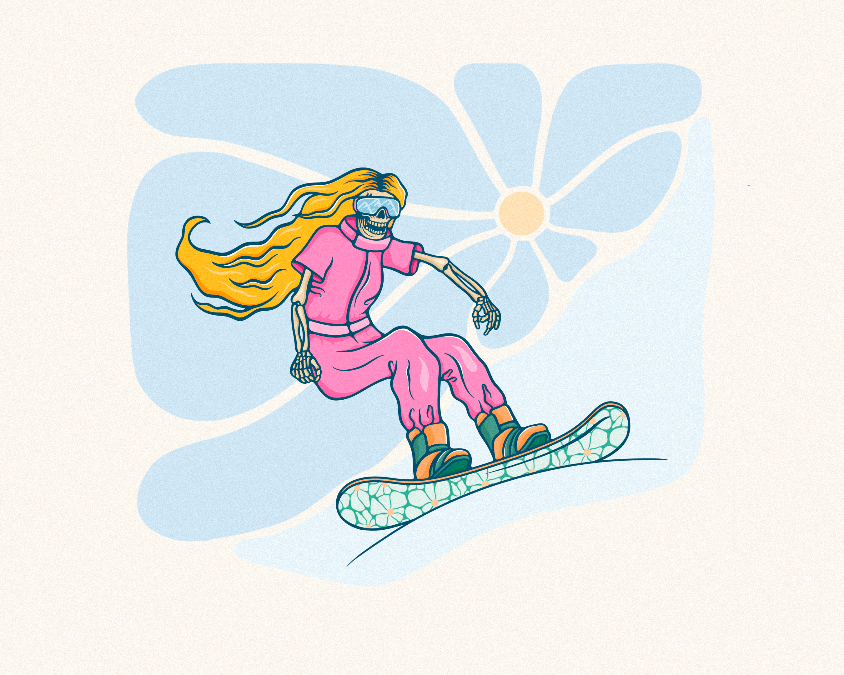 Example of Surf & Snowboard Illustrations, Designs