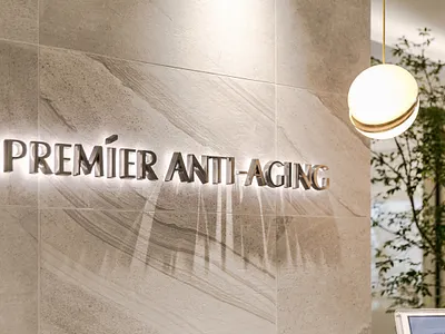 Corporate Brand Direction for Premier Anti-Aging Co., Ltd. anti aging art direction beauty brand direction brand guidelines brand philosophy development communication tool concept development corporate branding creative direction graphic design logo logo design typography ui ux web design wellness
