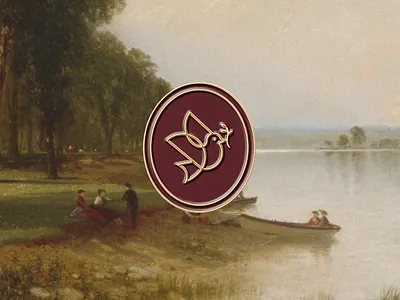 The Avermore Weddding Organizer - Branding animal badge bird logo brand identity branding celebration emblem event graphic design icon leaf leather line art logo modern monoline pigeon seal weeding organizer wings