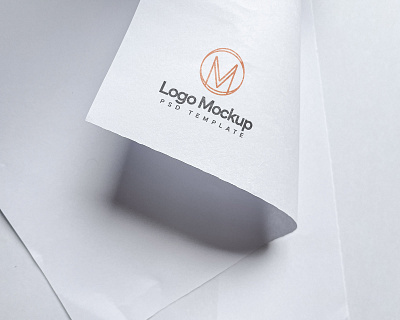 Paper logo mockup templates premium