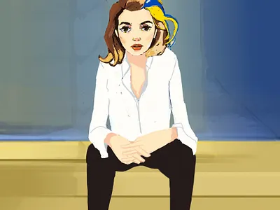 Sit like a girl 2d art character design characters design first lady illustrated illustration power women