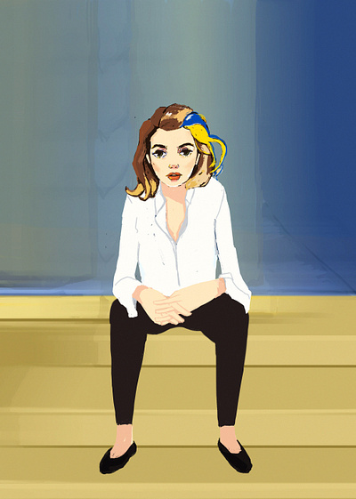 Sit like a girl 2d art character design characters design first lady illustrated illustration power women