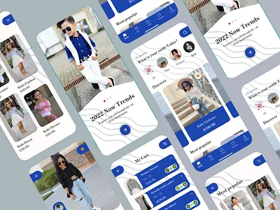 Fashion Mobile App app apparel brand cart clean clothing design e commerce fashion ios kids minimalist mobile outfit pastel colors shop typography ui ux whitespace