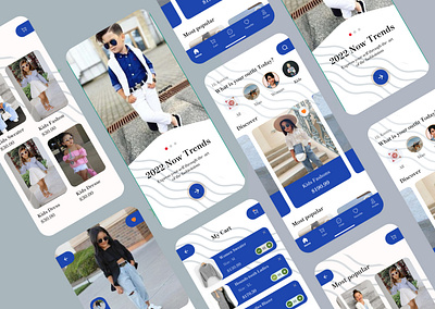 Fashion Mobile App app apparel brand cart clean clothing design e commerce fashion ios kids minimalist mobile outfit pastel colors shop typography ui ux whitespace