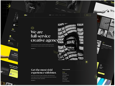 Creative agency portfolio landing page website agency creative landing minimalist portfolio trendy webdesign website website design