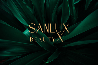 SANLUX BEAUTY branding design graphic design logo logo design lettering minimal typography